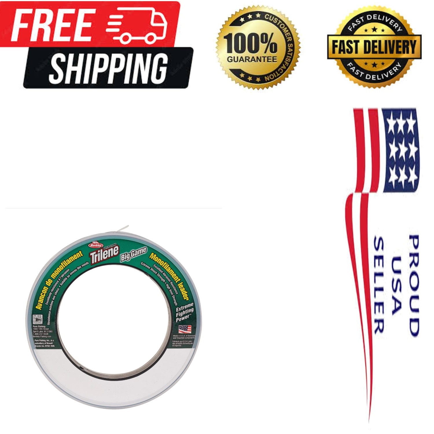 55 Yards of Trilene Big Game Monofilament Line – 80lb for Serious Anglers