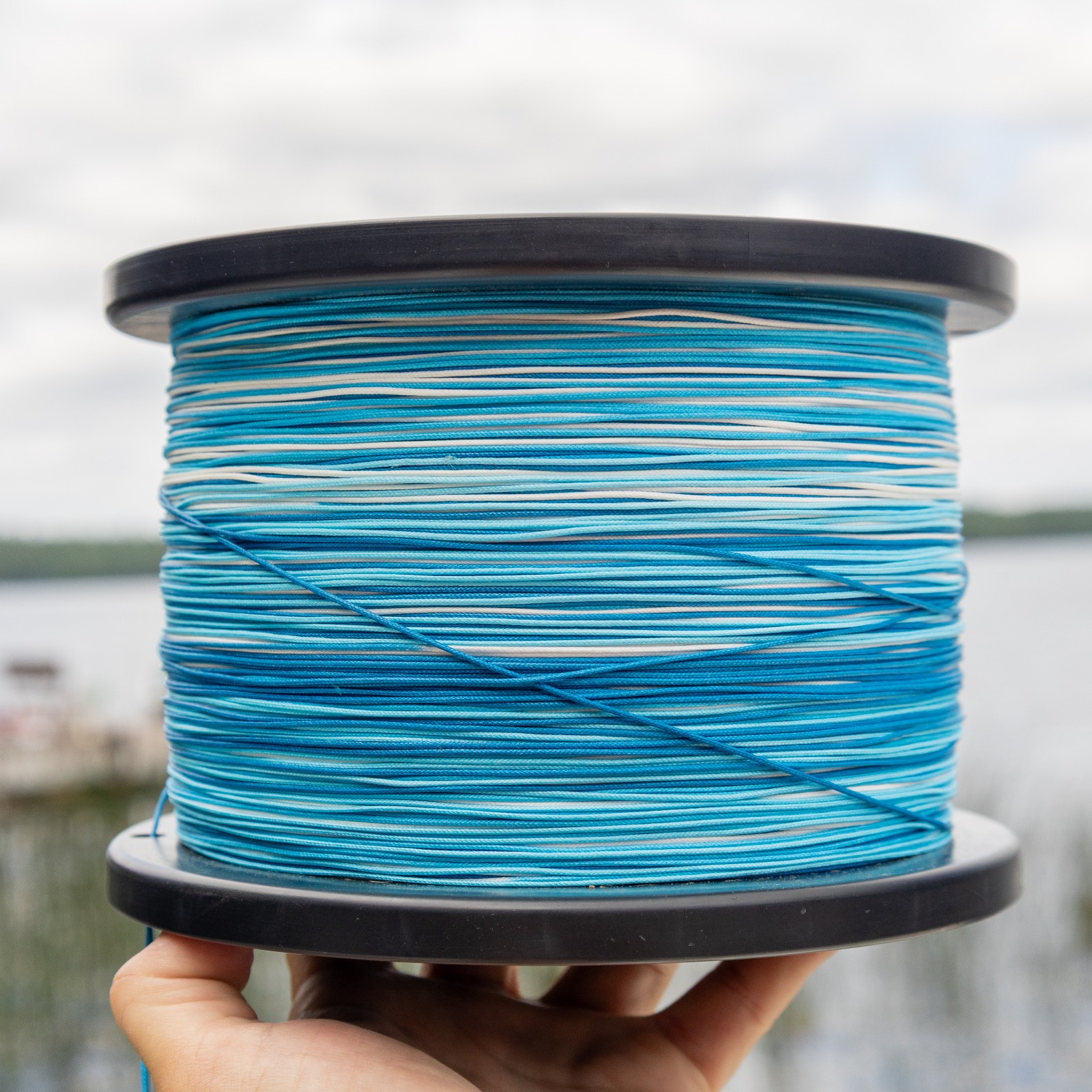 Reaction Tackle Hollow Core, 16 Strand Braided Fishing Line Easy Leader Splicing