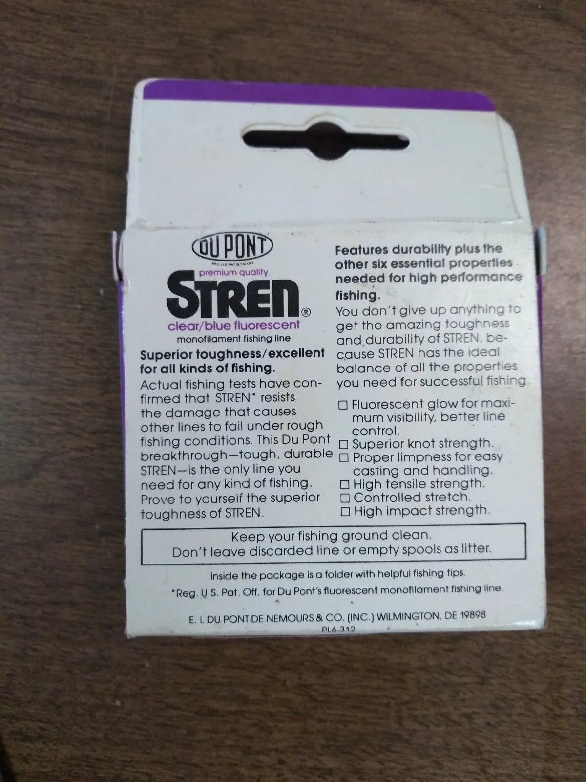 DuPont STREN Fishing Line Clear Blue FLUORESCENT Vintage