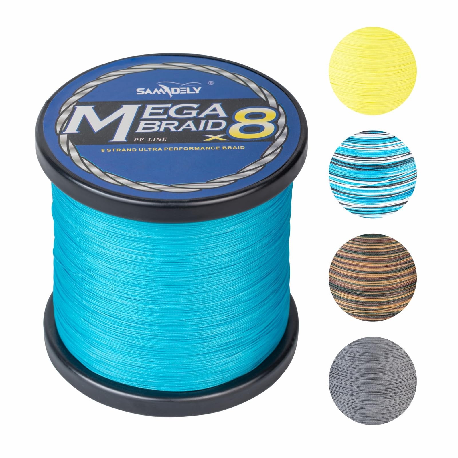 Braided Fishing Line, 8 Strands, Abrasion Resistant, No Stretch, Colored for …