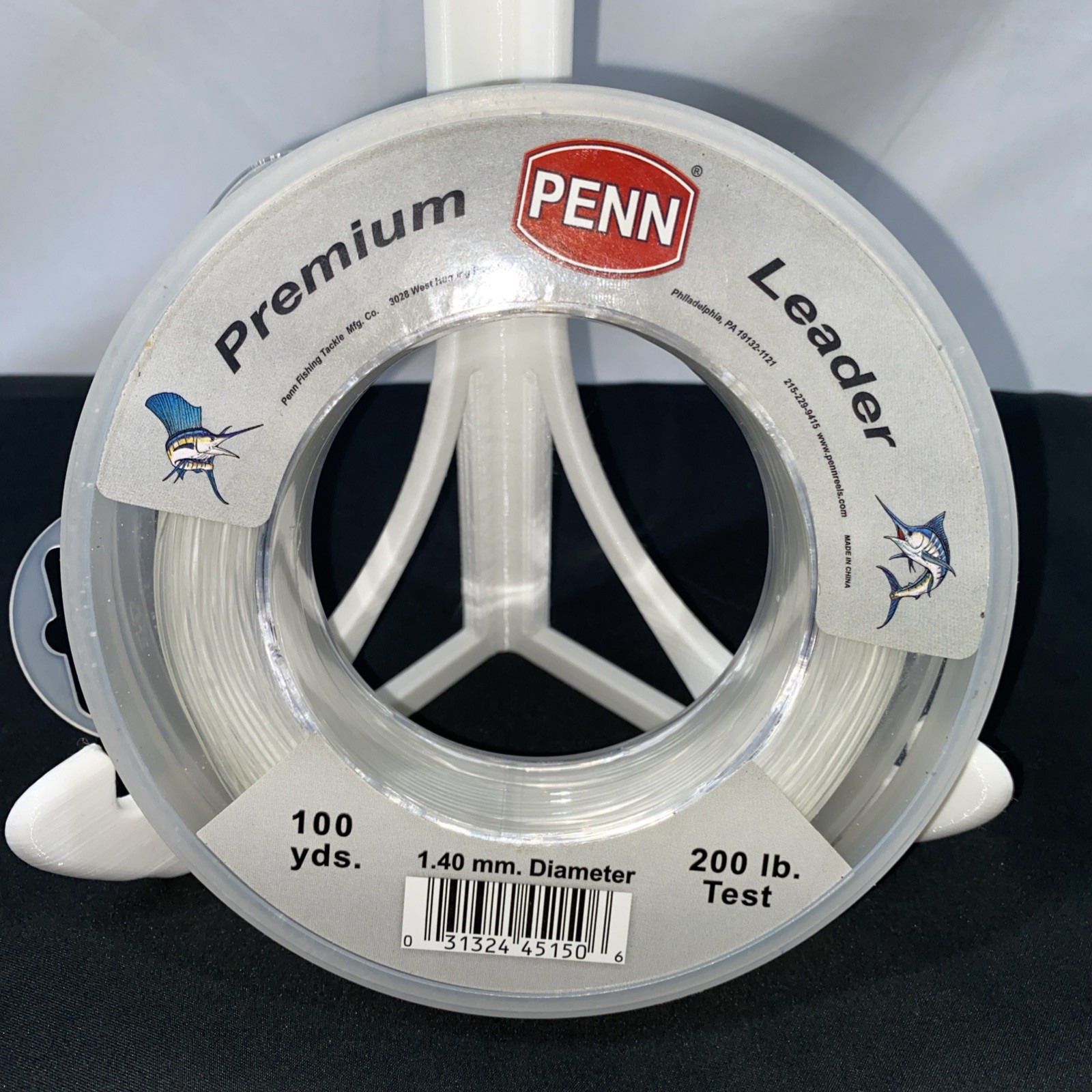Penn Premium Mono Leader CLEAR 200LB 100YD Partial Reel