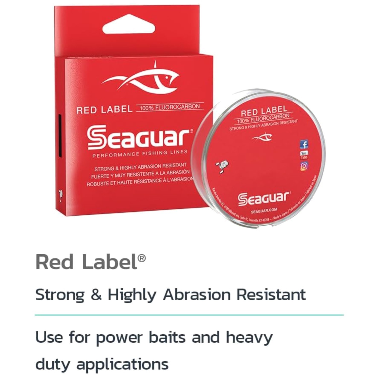 Red Label Fluorocarbon Line, Multiple Sizes