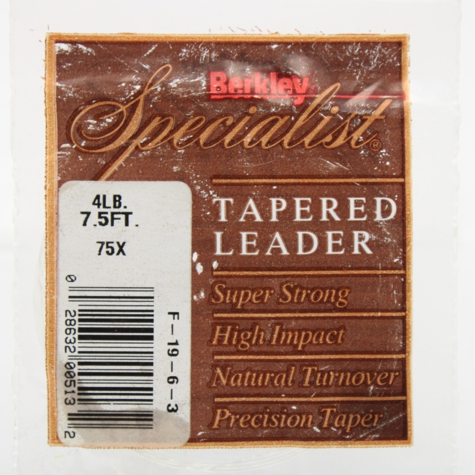 Berkley Specialist Tapered Leader 75X 7.5ft 4lb F-19-6-3