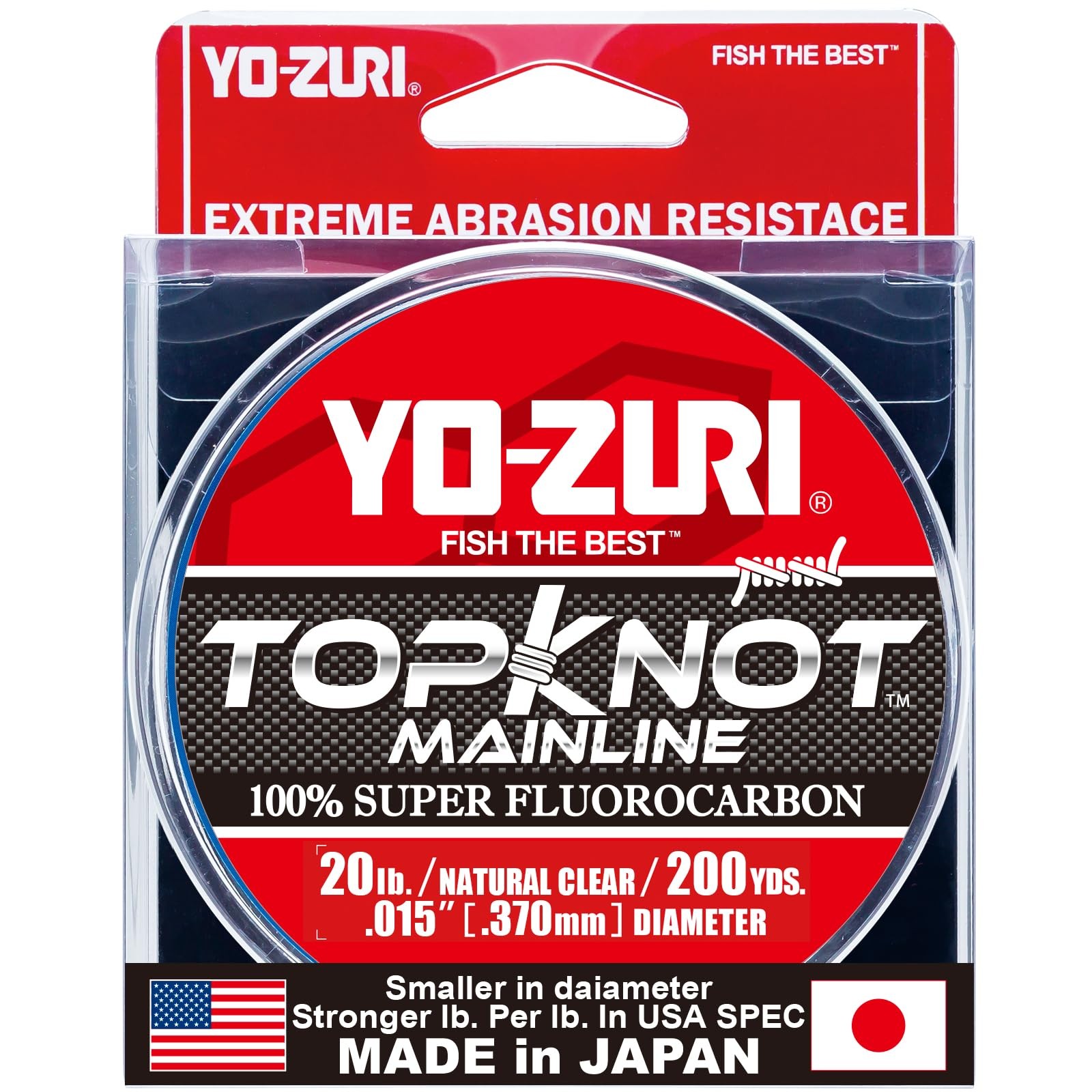Yo Zuri 20 lb TopKnot Natural Clear Fishing Line Super Fluorocarbon 100 yds