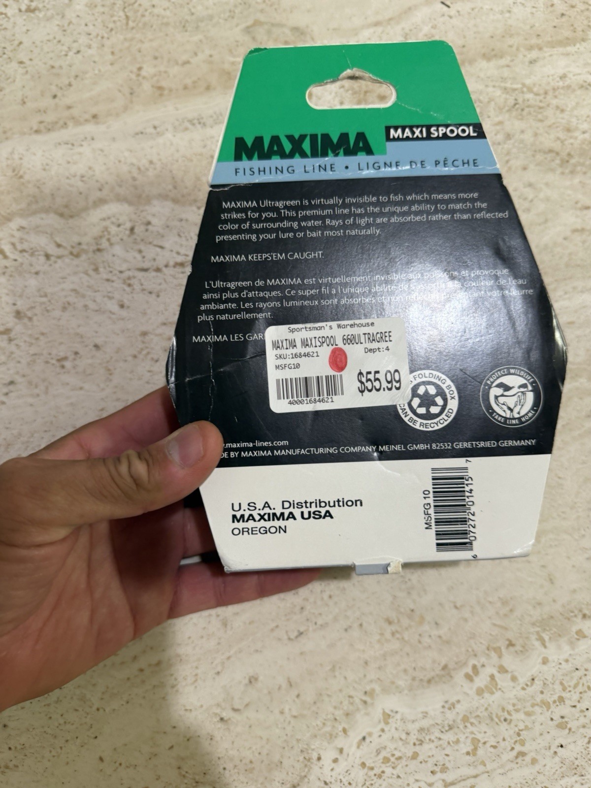 Maxima Maxi Spool Ultragreen Fishing Line (660 yd) 10 Lbs Premium Monofilament