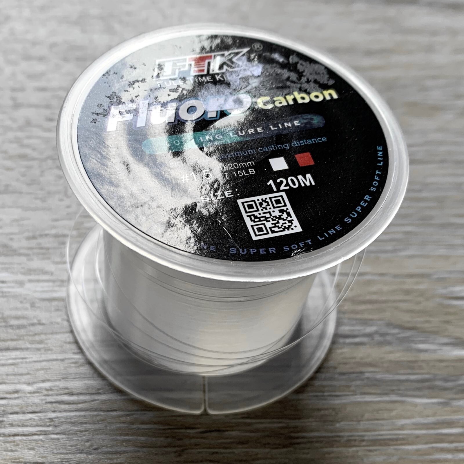 FTK Fishing Line 1.5 – 0.2 mm Fluorocarbon Coating transparent 7.15 Lb 120 m