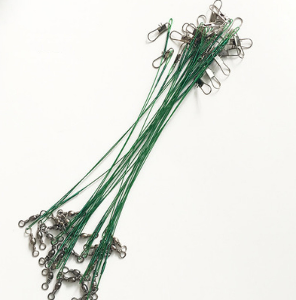 100PCS Stainless Steel Fishing Wire Leader Rigs Anti-Bite Wire Leaders 15-30cm