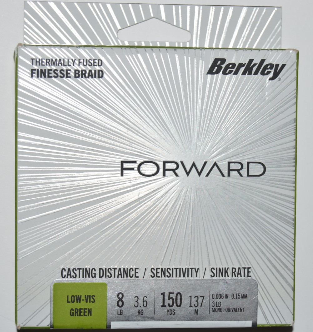 berkley forward facing sonar finesse braid 8lb 150yds fishing line low-vis green