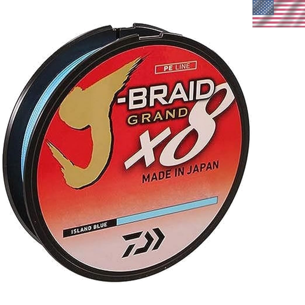 J Braid X8 Grand Fishing Line – 150 Yds, 15 Lb , Island Blue, Abrasion Resistant