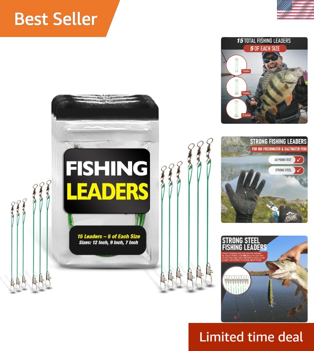 Durable Steel Fishing Leaders with Integrated Swivels – Must-Have for Anglers