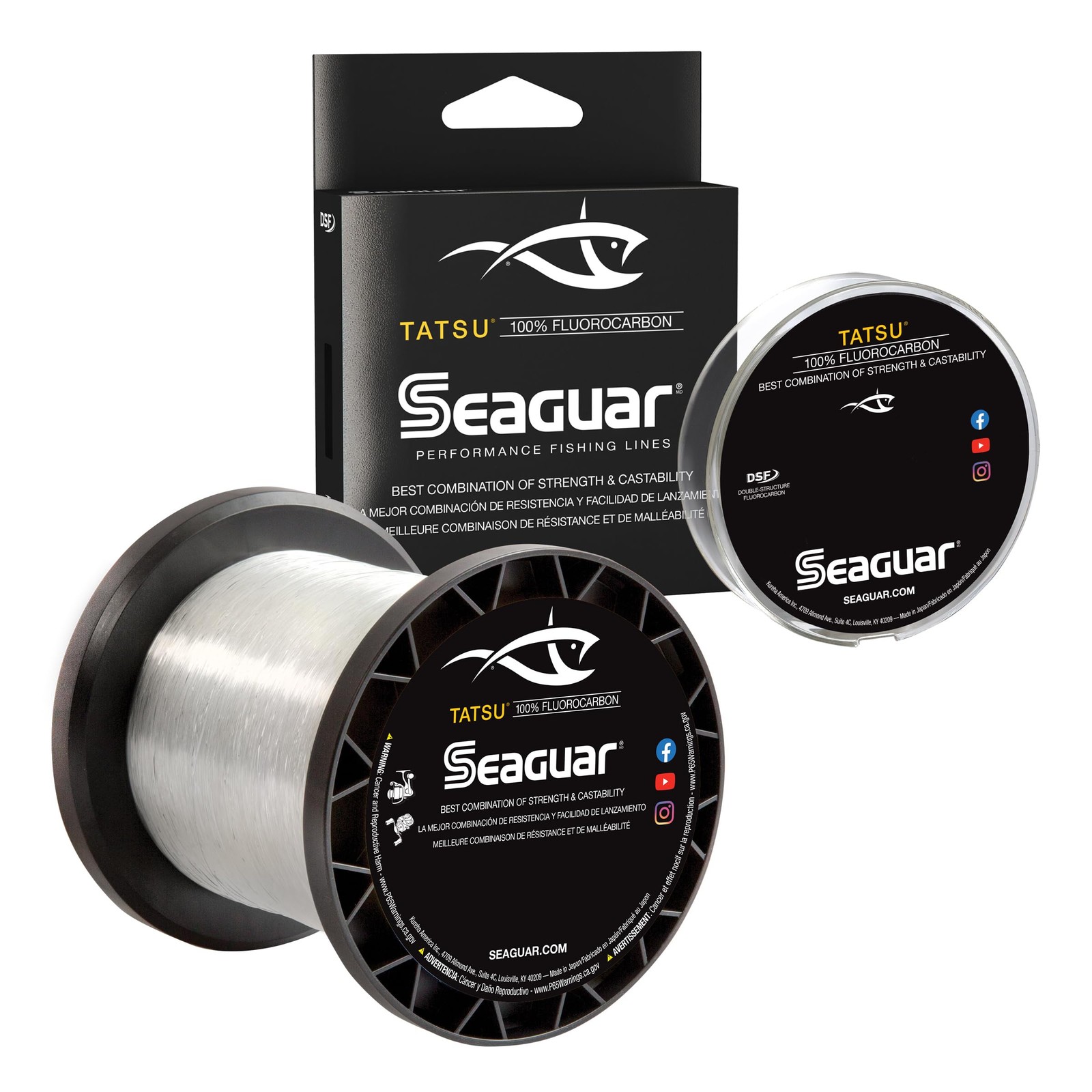Seaguar Tatsu, Strong and Supple, , 100% Fluorocarbon Performance Fishing Line,