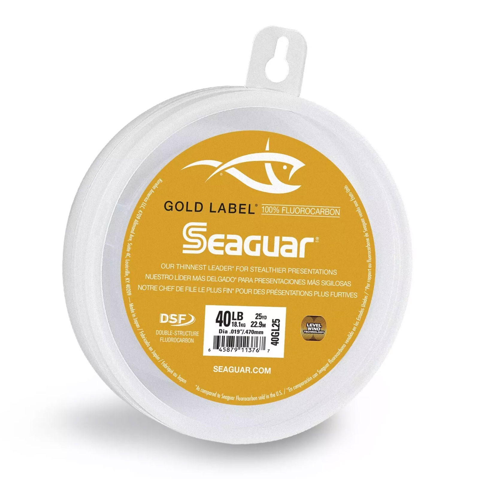SEAGUAR Gold Label 40lb .020in 25yd Fluorocarbon Fishing Line (40GL25)