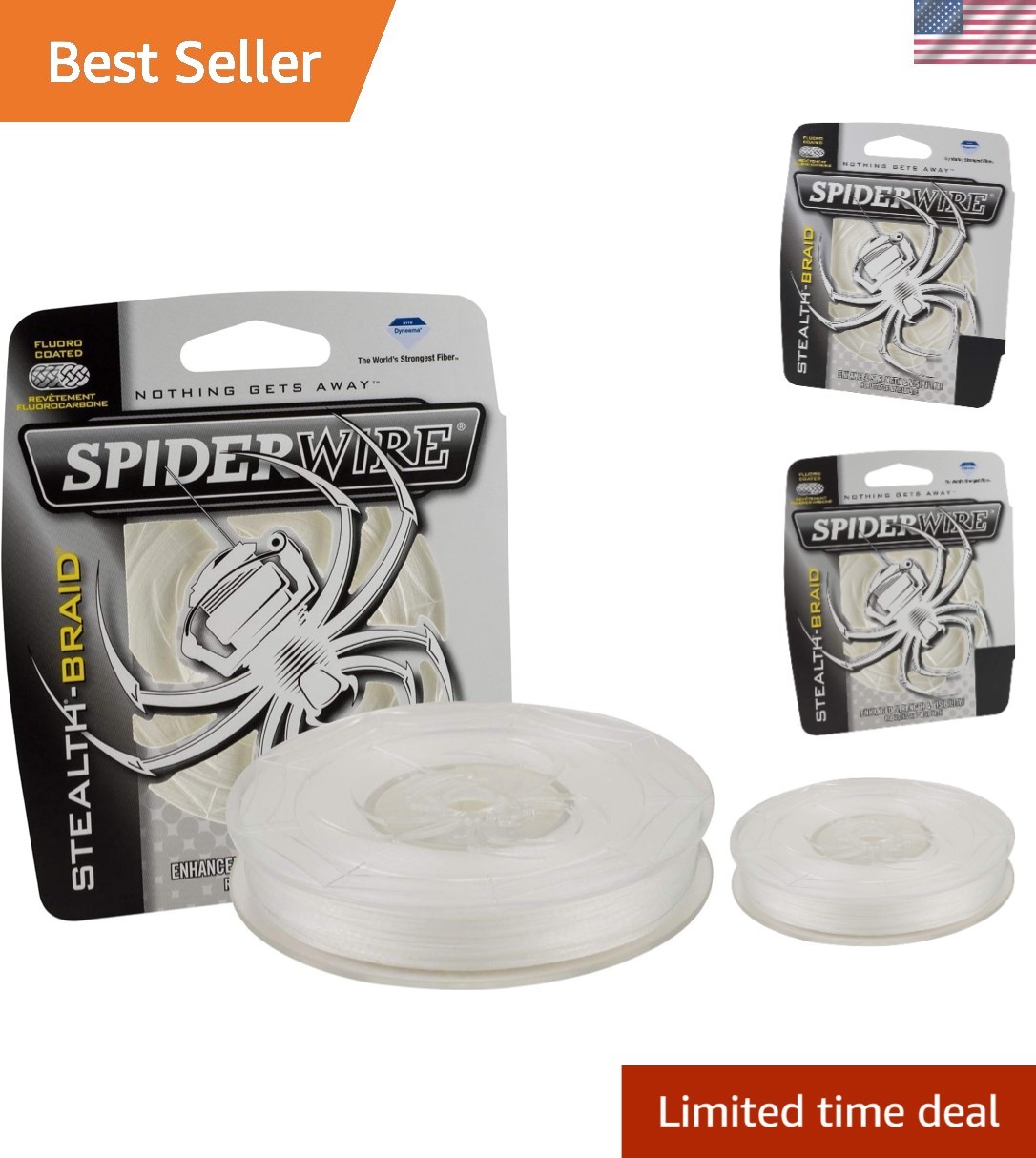 High-Performance 125yd Braided Fishing Line – 15lb Stealth Design for Wary Fish
