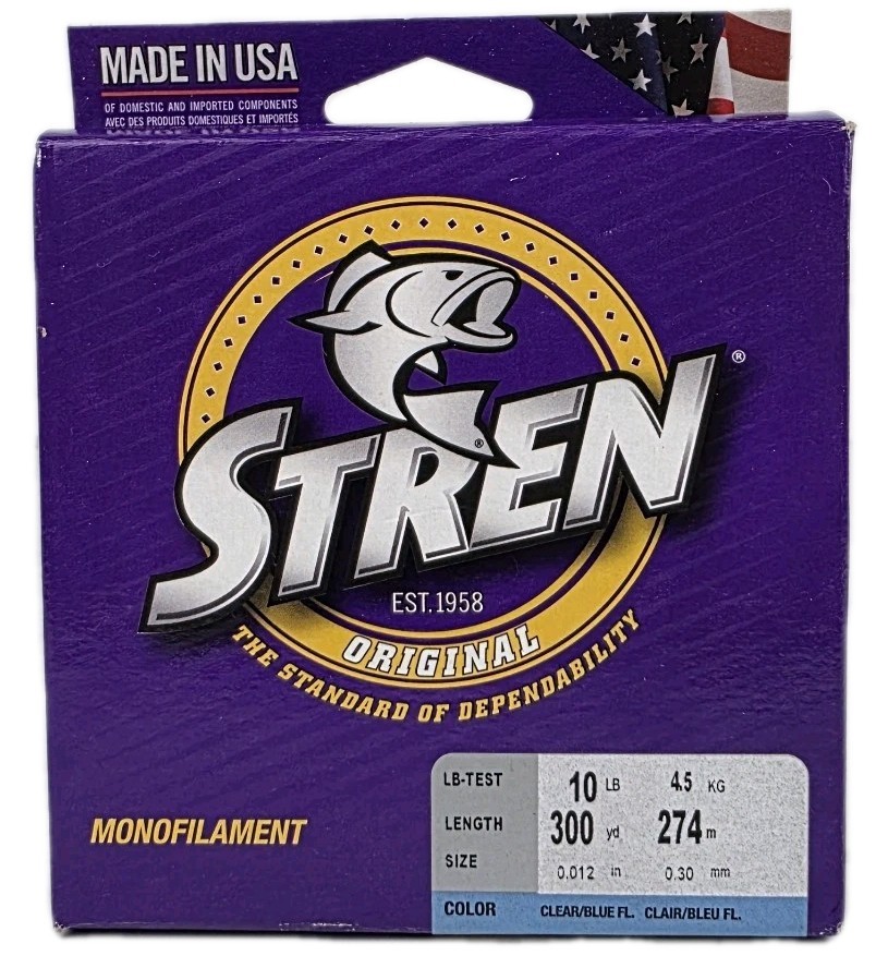 Stren Mono 10lb Test – 300yds Clear/Blue Monofilament