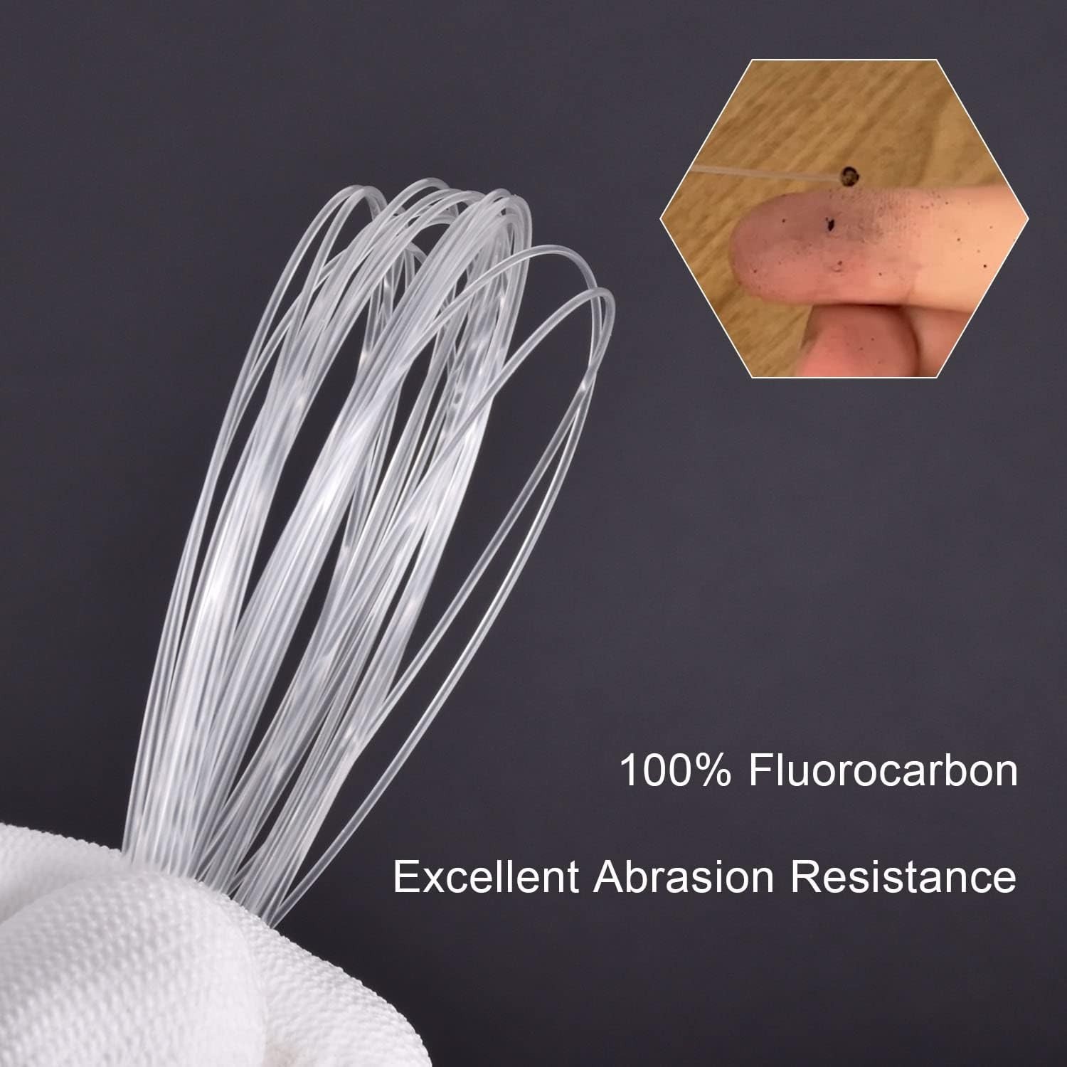 Fluorocarbon Fishing Leader Set – 10 Pcs, 50lb Strength, High Sensitivity Design