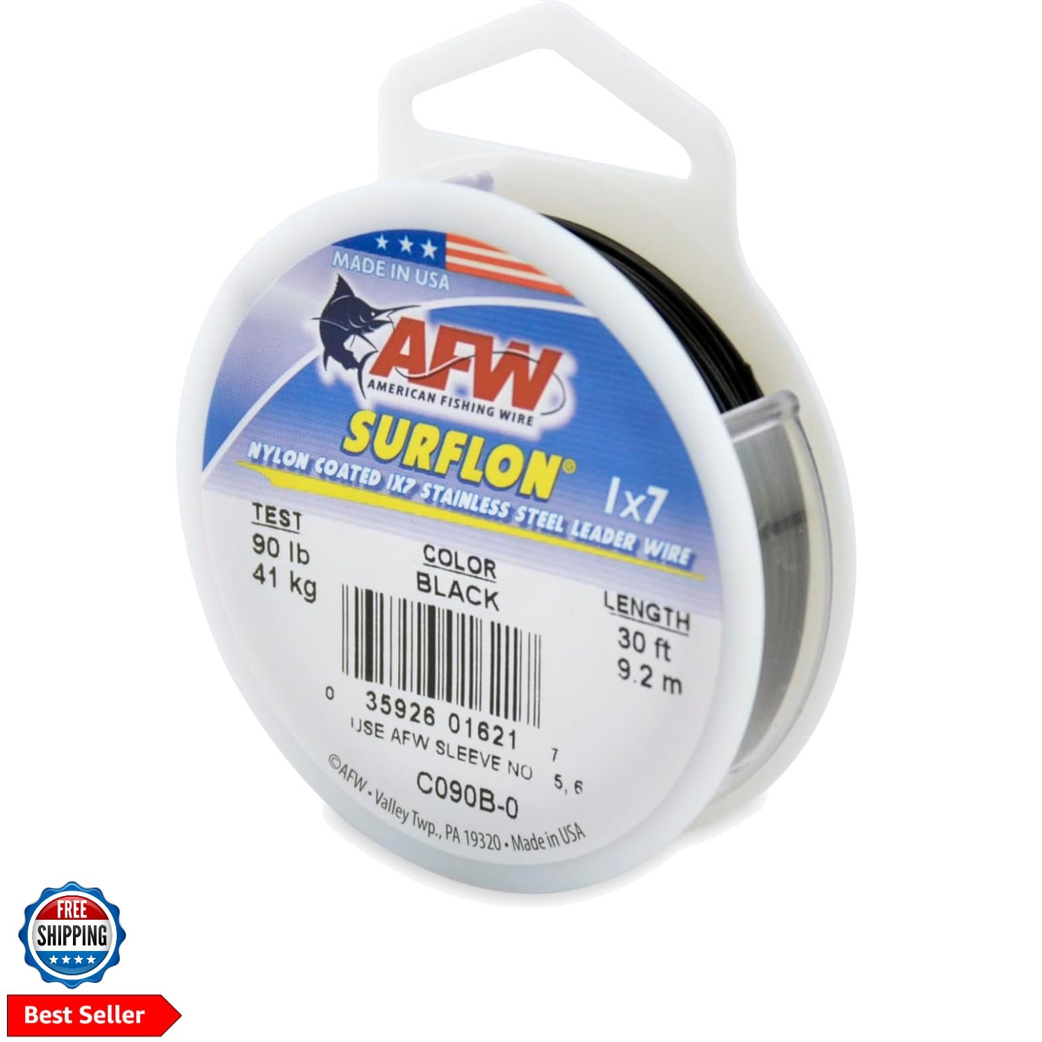 Surflon Nylon Coated 1×7 Stainless Steel Leader Wire – Fishing Leader Line fo…
