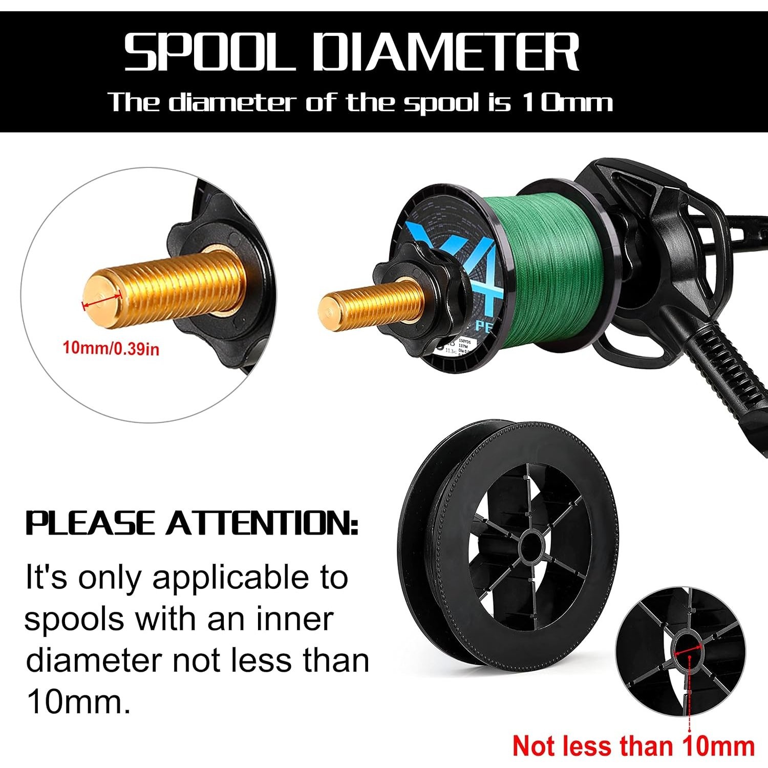 Fishing Line Spooler for Spinning and Cast Reels with Unwinding Function