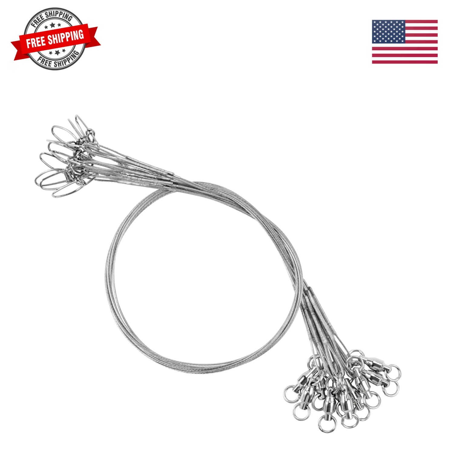 Rigs Line Fishing Leader Lure Baits Snap Wire Leader Fishing Wire Saltwater F…