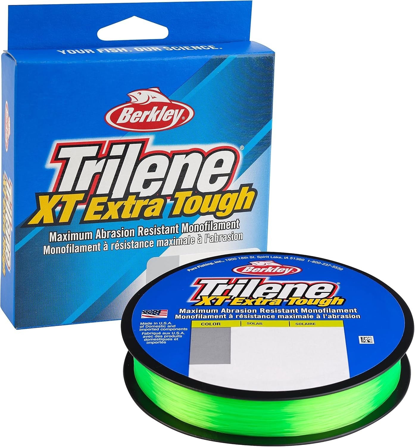 Trilene XT Solar Monofilament Fishing Line – 330yd, 8lb Strength & Flexibility