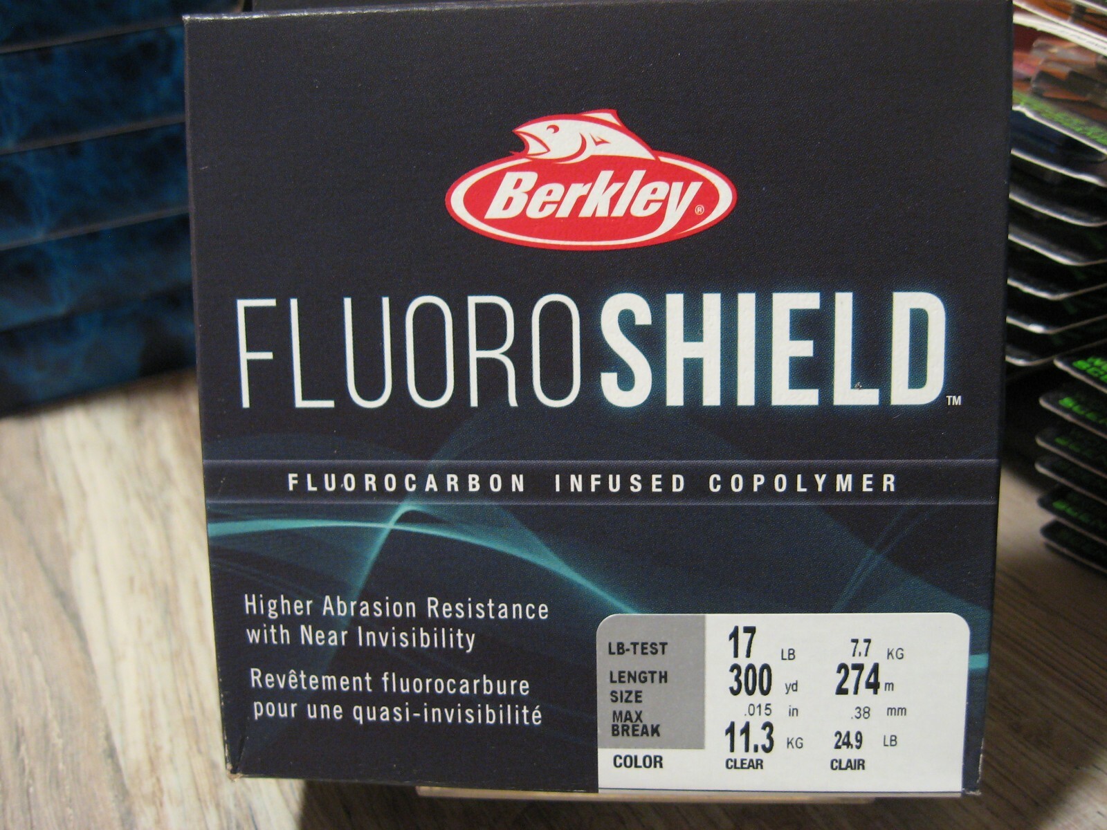 FluoroShield Fluorocarbon Infused Copolymer Fishing Line 17 LB 300 Yards Clear