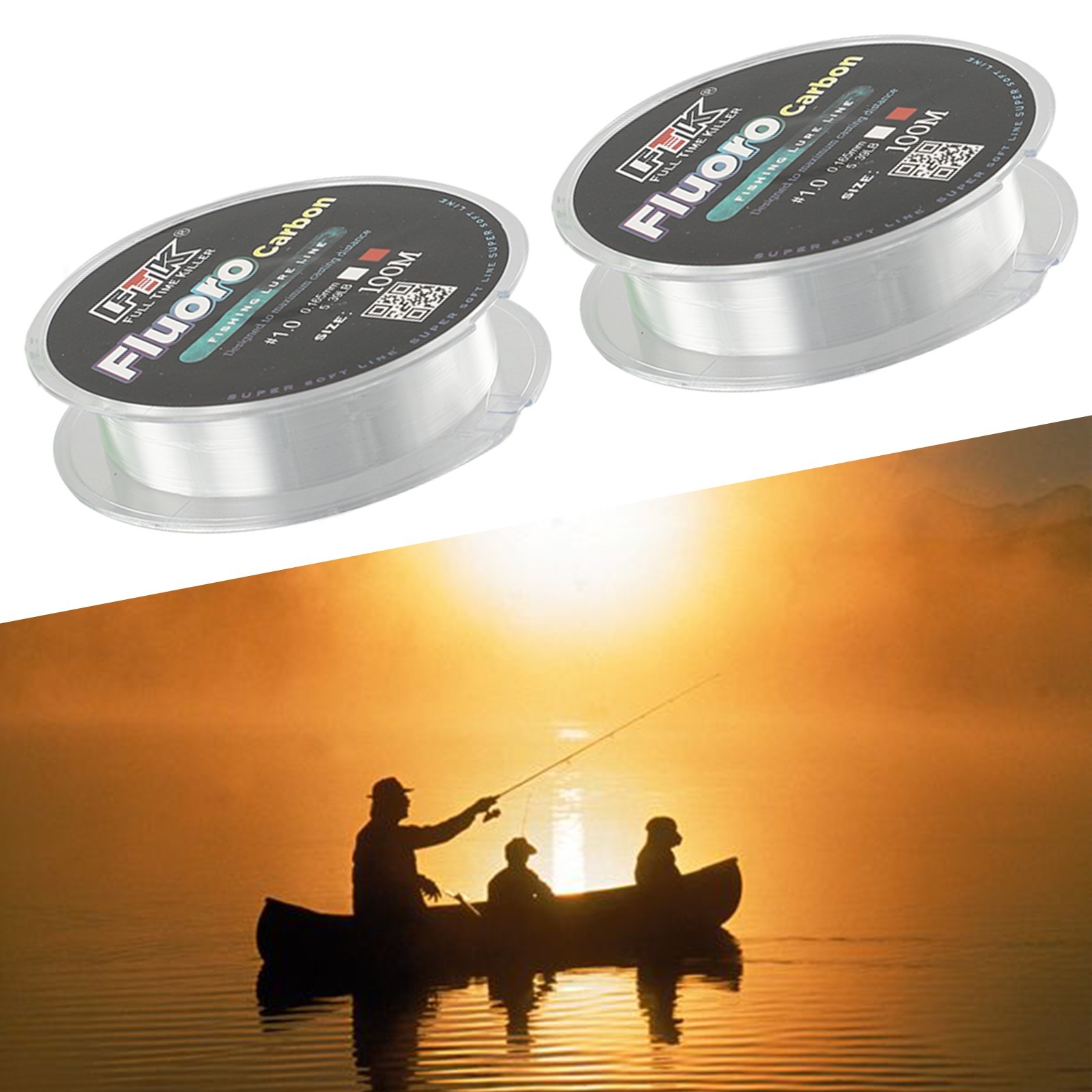 100M Fluorocarbon Fishing Lure Line 4.13-34.32LB Carbon Fiber Leader Soft Line