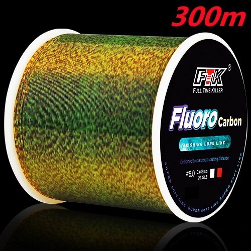 FTK 300/500m Invisible Fishing Line Speckle Fluorocarbon Coating Line for Trophy