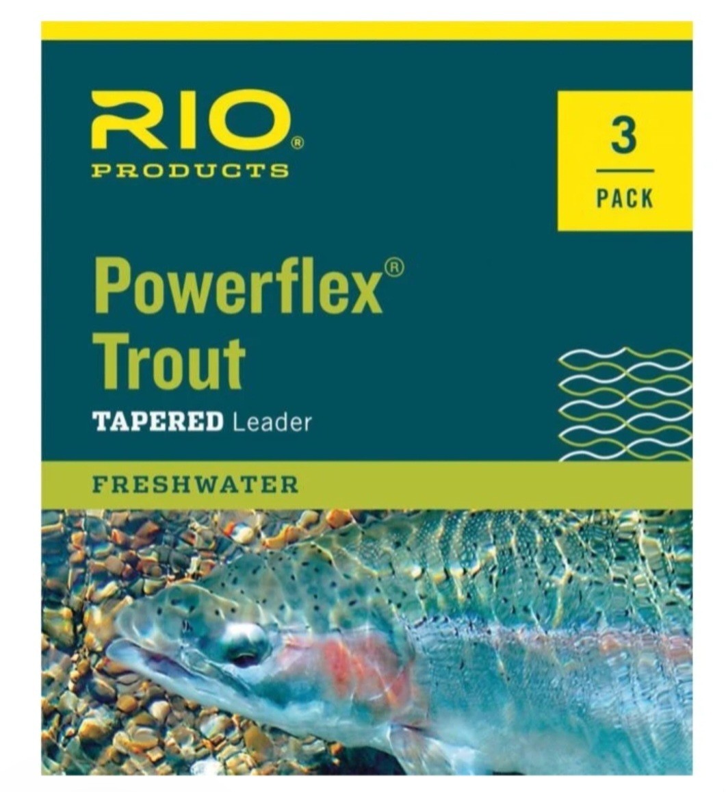 RIO Products Powerflex Trout Tapered Leader (3 Pack) 9FT, 1X, 13LB (Freshwater)