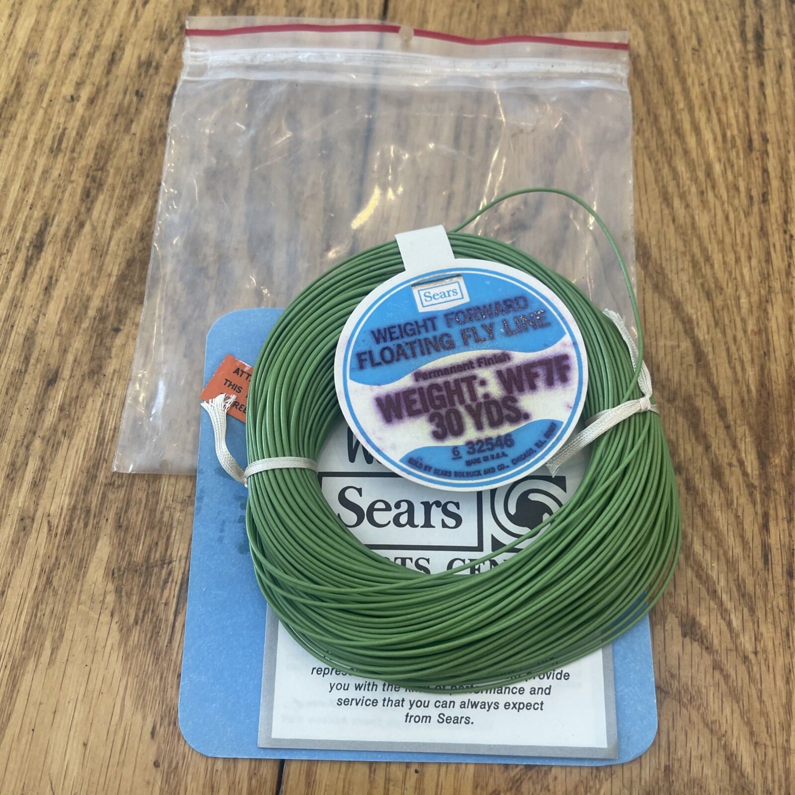Vintage Sears Weight Forward Floating Fly Line WF7F 30 Yards Ted Williams Brand