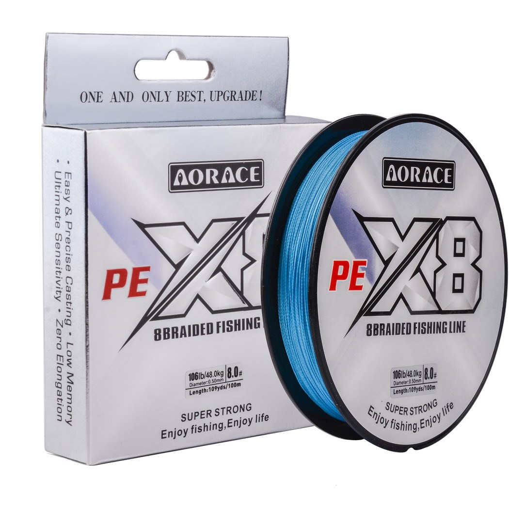 Braided Fishing Line 8X Strands 11~106 lbs PE Line 100m Fishing Accessory