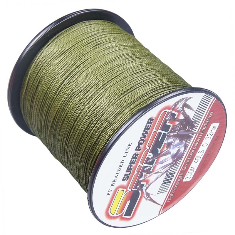 100M-2000M Army Green 6LB-300LB PE Dynema Braided Spider Fishing Line Thread