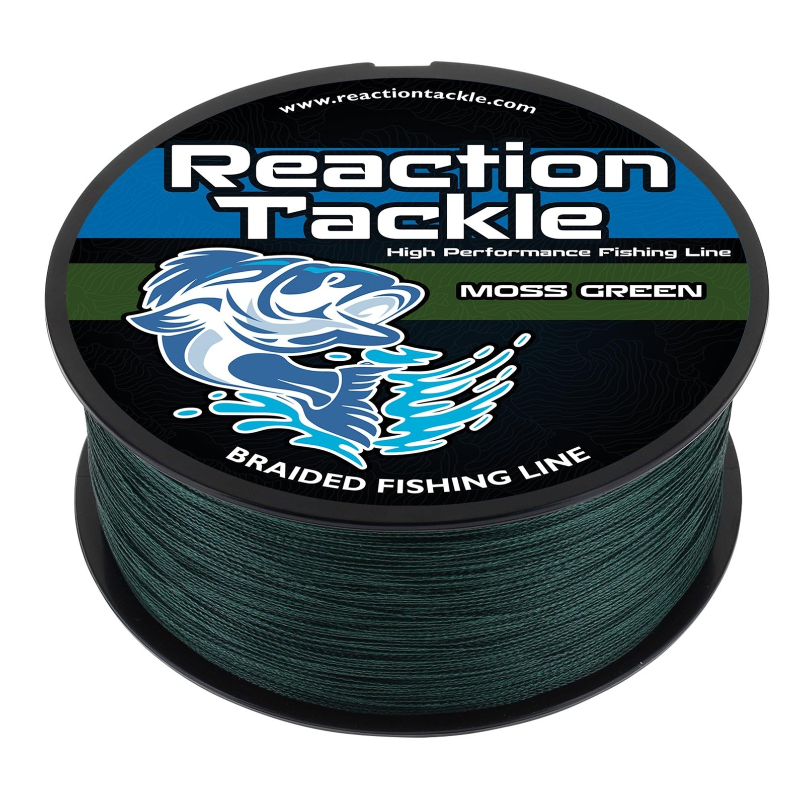 Reaction Tackle Braided Fishing Line Moss Green 10LB 300yd