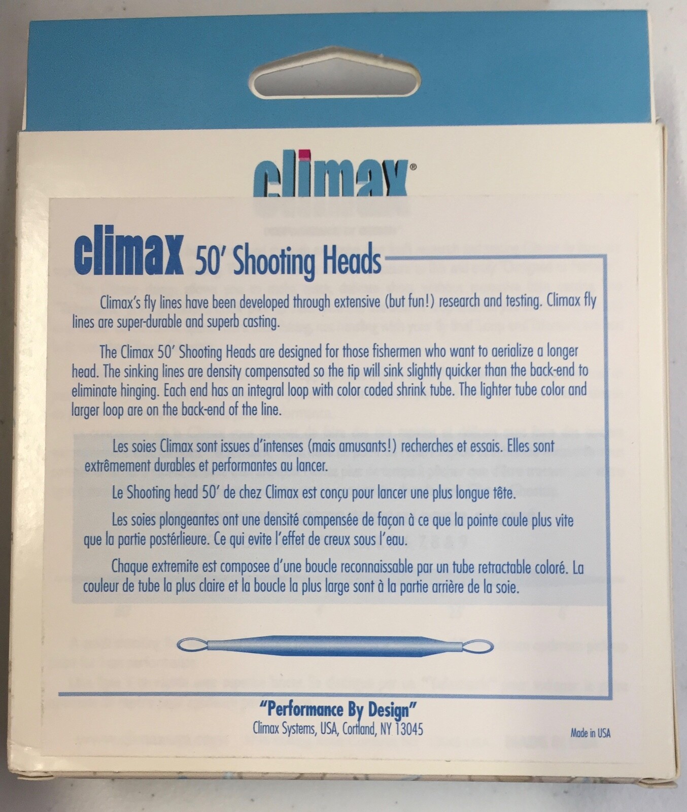 Climax Freshwater Intermediate Shooting Taper Fly Line 6 S 50 ft. 160 Gr.Type 6