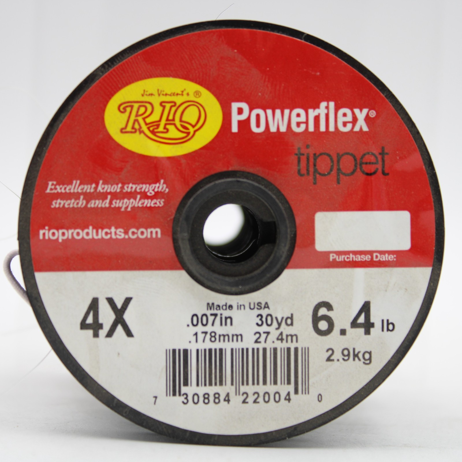 RIO Powerflex Tippet Freshwater Fly Fishing Tapered Leader 4X 007in 30yd 6.4lb