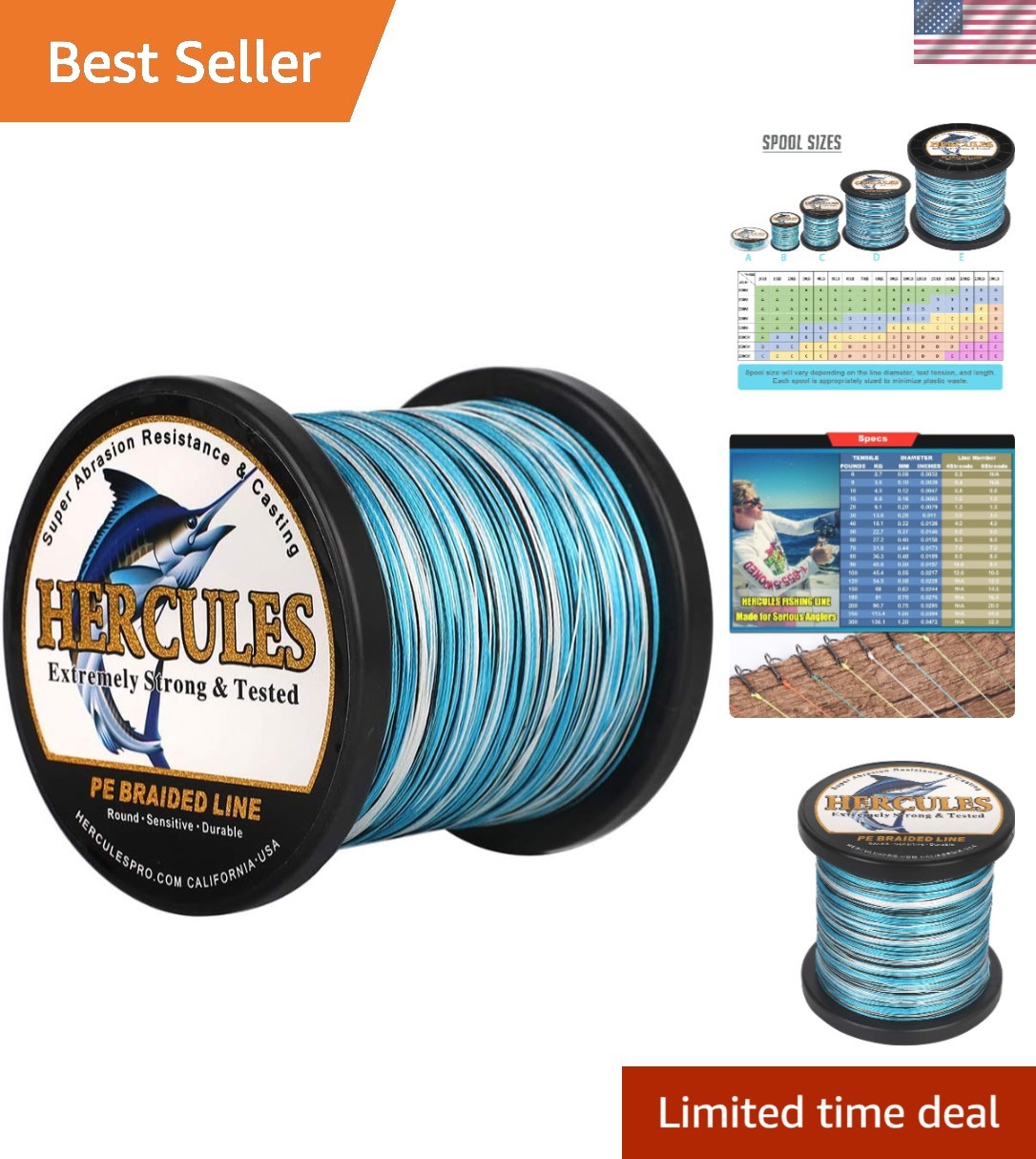 Durable 80LB Braided Fishing Line – 8 Strands, 1094 Yards for Rock Resistance