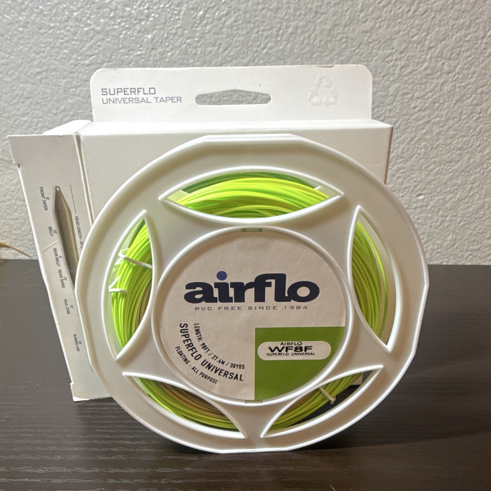 Airflo Superflo Universal Taper WF8F 8wt Floating Fly Line 90ft Green