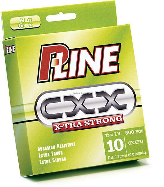 P-Line CXXFG-12 CXX X-Tra Strong Mono Filler Spool 12lb 300yd Moss Green