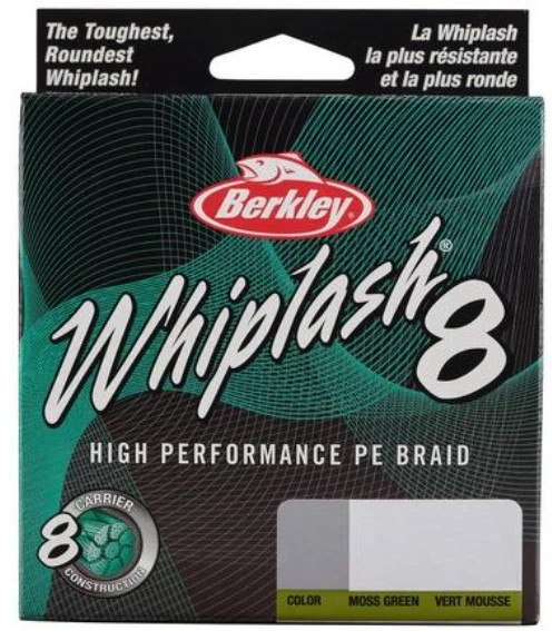 Berkley Whiplash 8 Moss Green 300m 32lb 32.6lb 330yd PE Braid HIGH PERFORMANCE