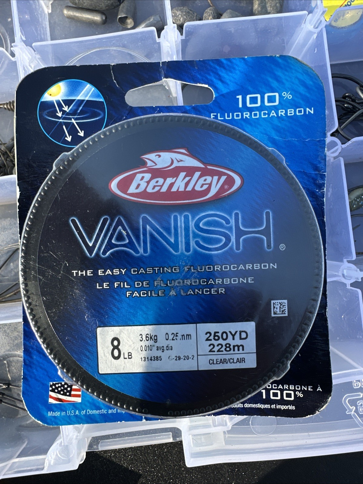 Berkley Vanish 100% Fluorocarbon Fishing Line 250 Yard 8lb Test EASY CASTING