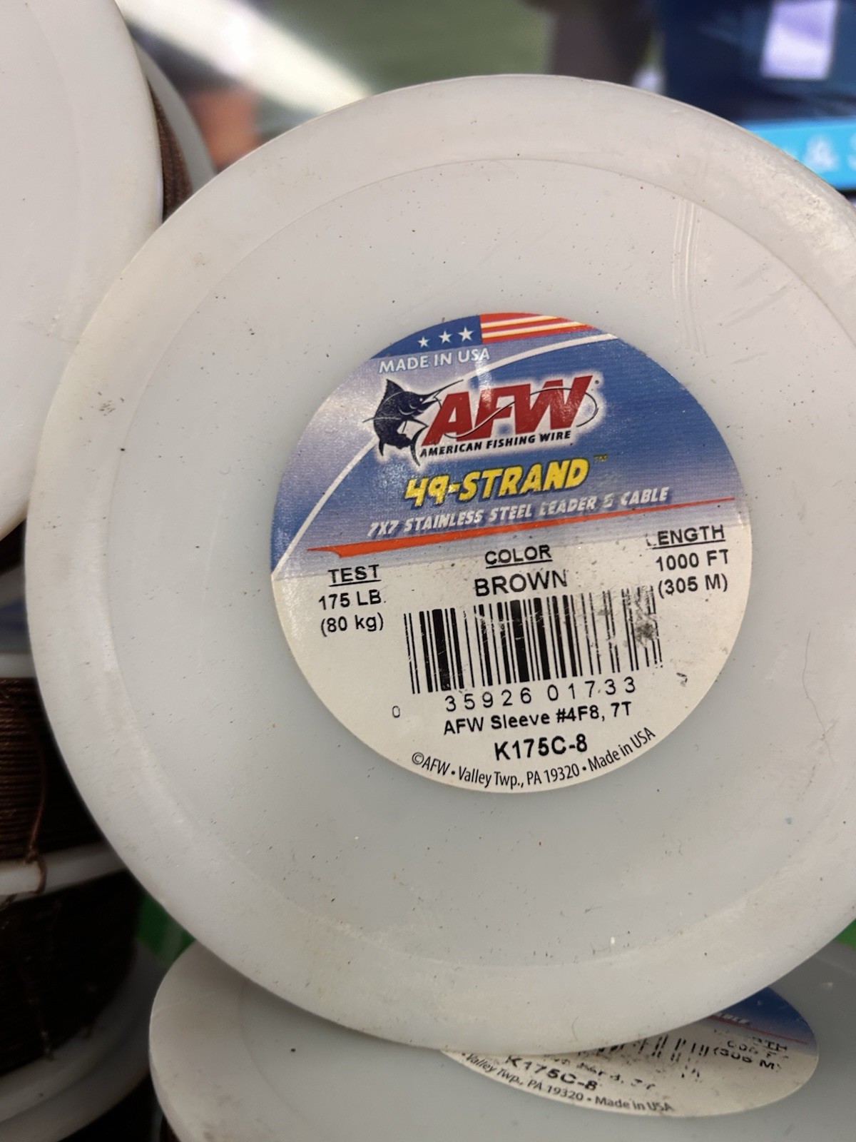 AFW Stainless Steel 175lb/80kg test 1000ft
