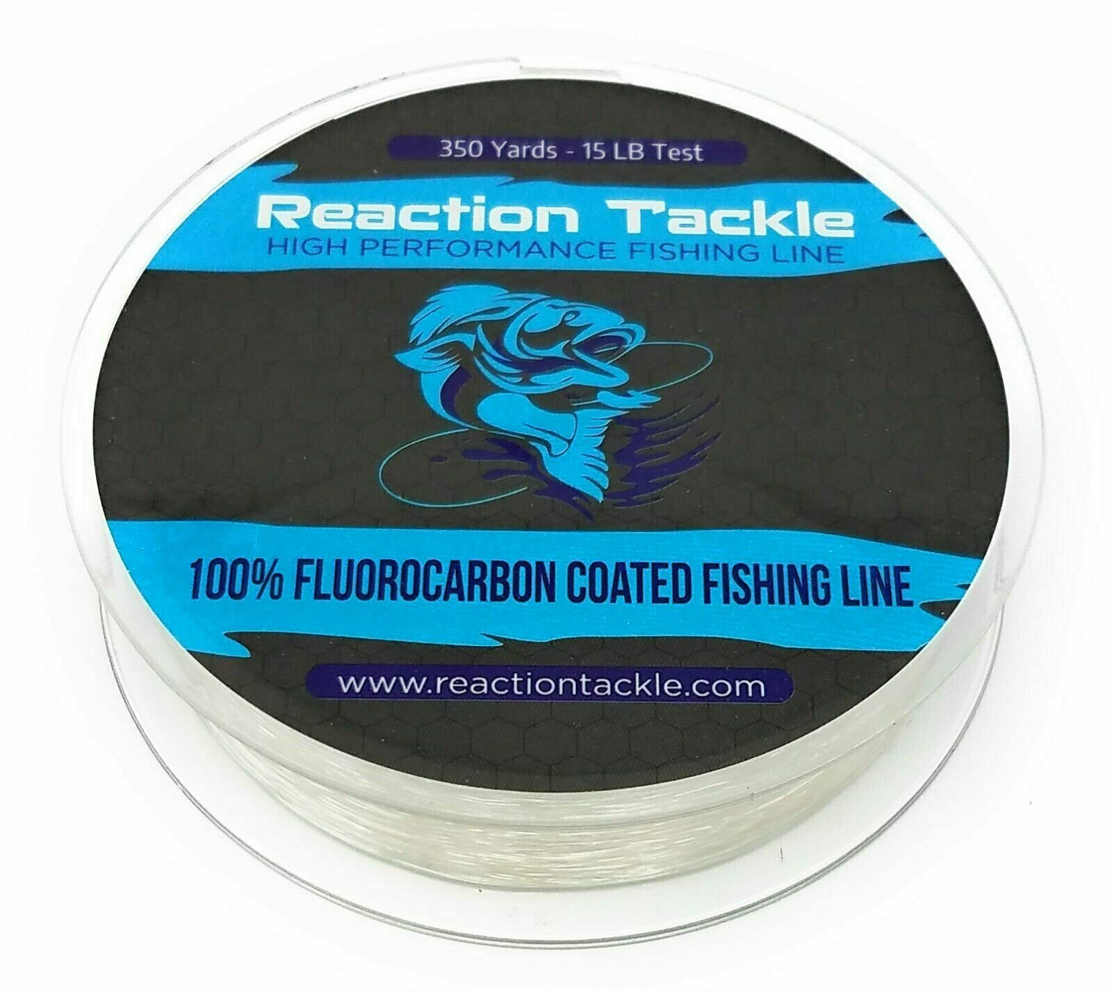 Reaction Tackle Fluorocarbon Coated Fishing Line – 350 Yards- High Strength