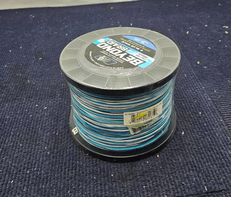 Beyond Braid 2000100BC Braided Fishing Line Blue Wave 2000yds 100LB