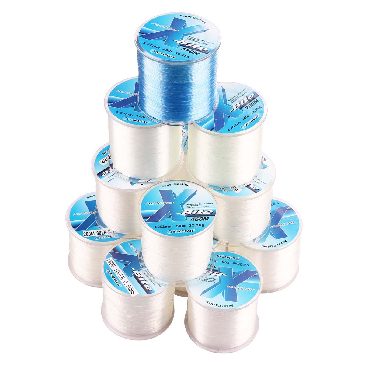 Super Dorisea X-Bite Mono Line 12lbs~100lbs Monofilament Fishing Line Nylon