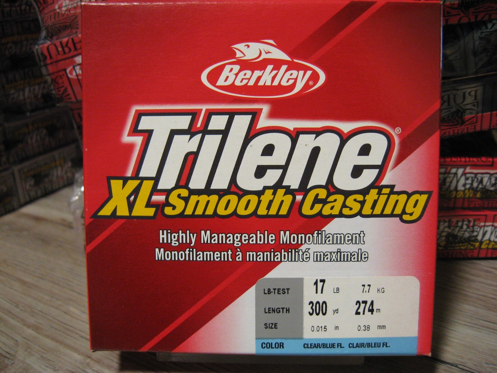 Berkley Trilene XL Fishing Line – 17 LB Test – 300 YDs – Clear Blue Fluorescent