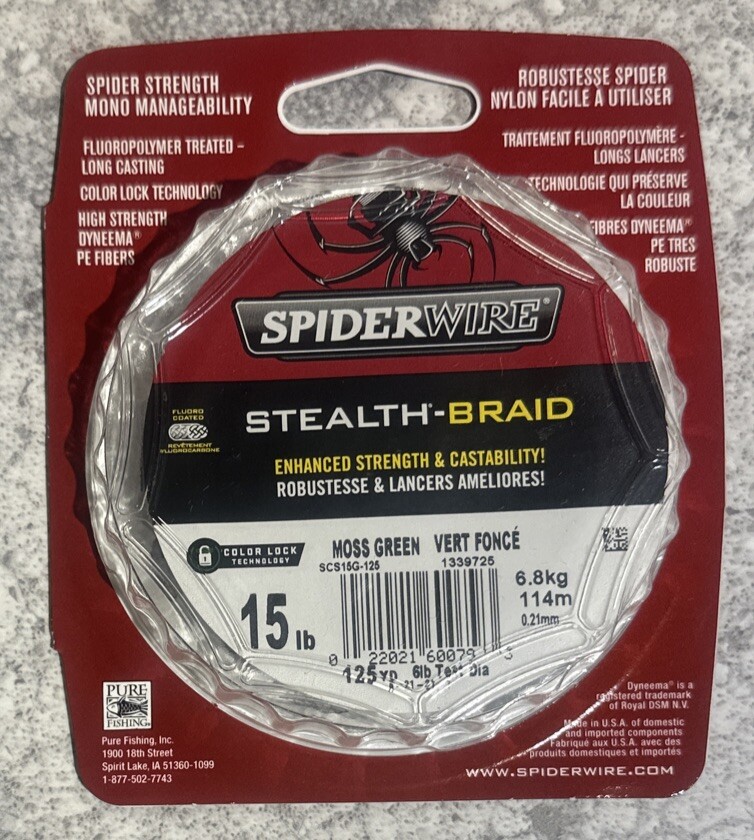 Spider Wire Stealth Braid 15 LB 125 YD