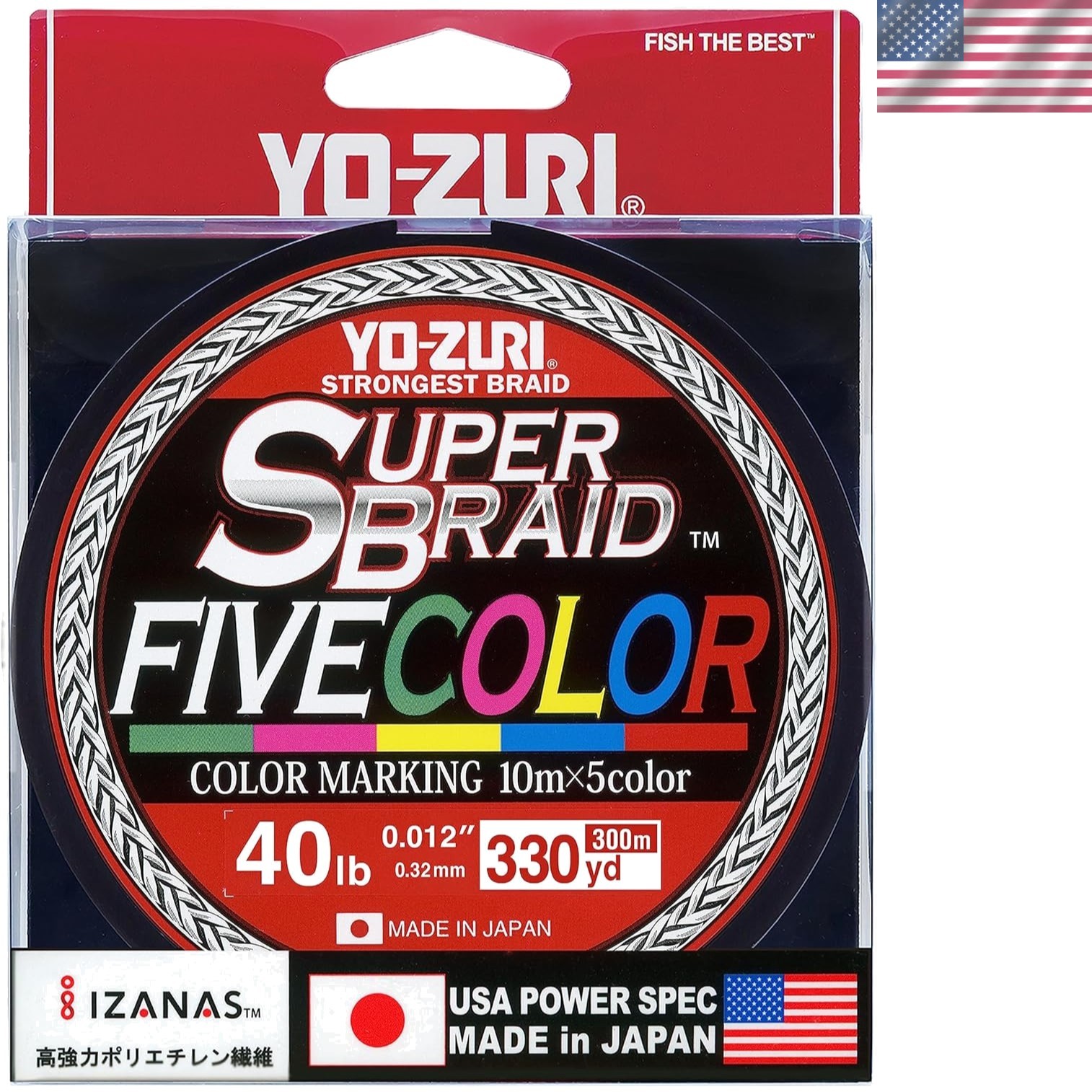 SuperBraid 40lb Fishing Line – 330yd Metered Colors for Precision