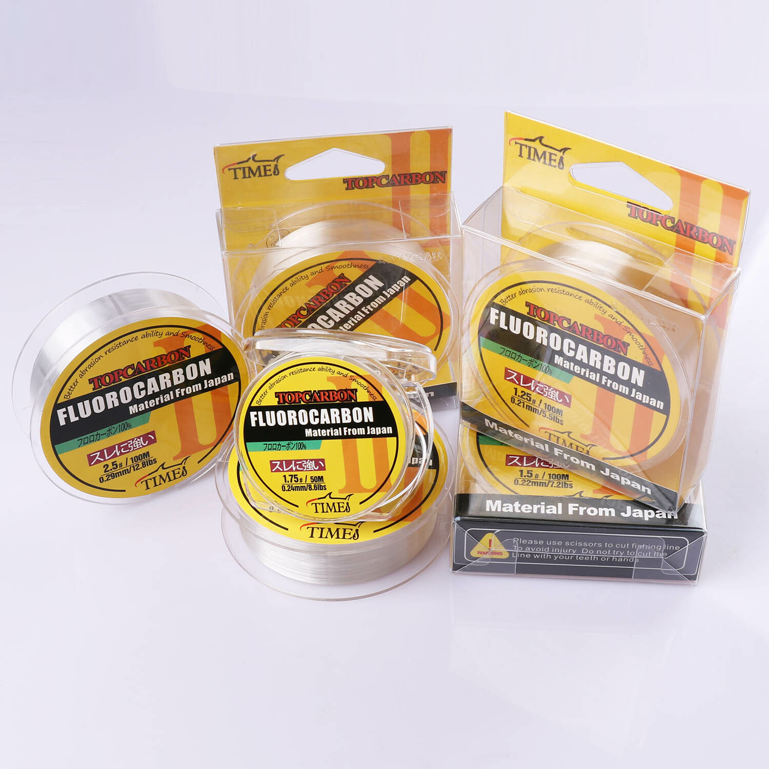 Fluorocarbon Fishing Line 50M/100M/150M 4.4LB-35.2LB Color Clear Monofilament