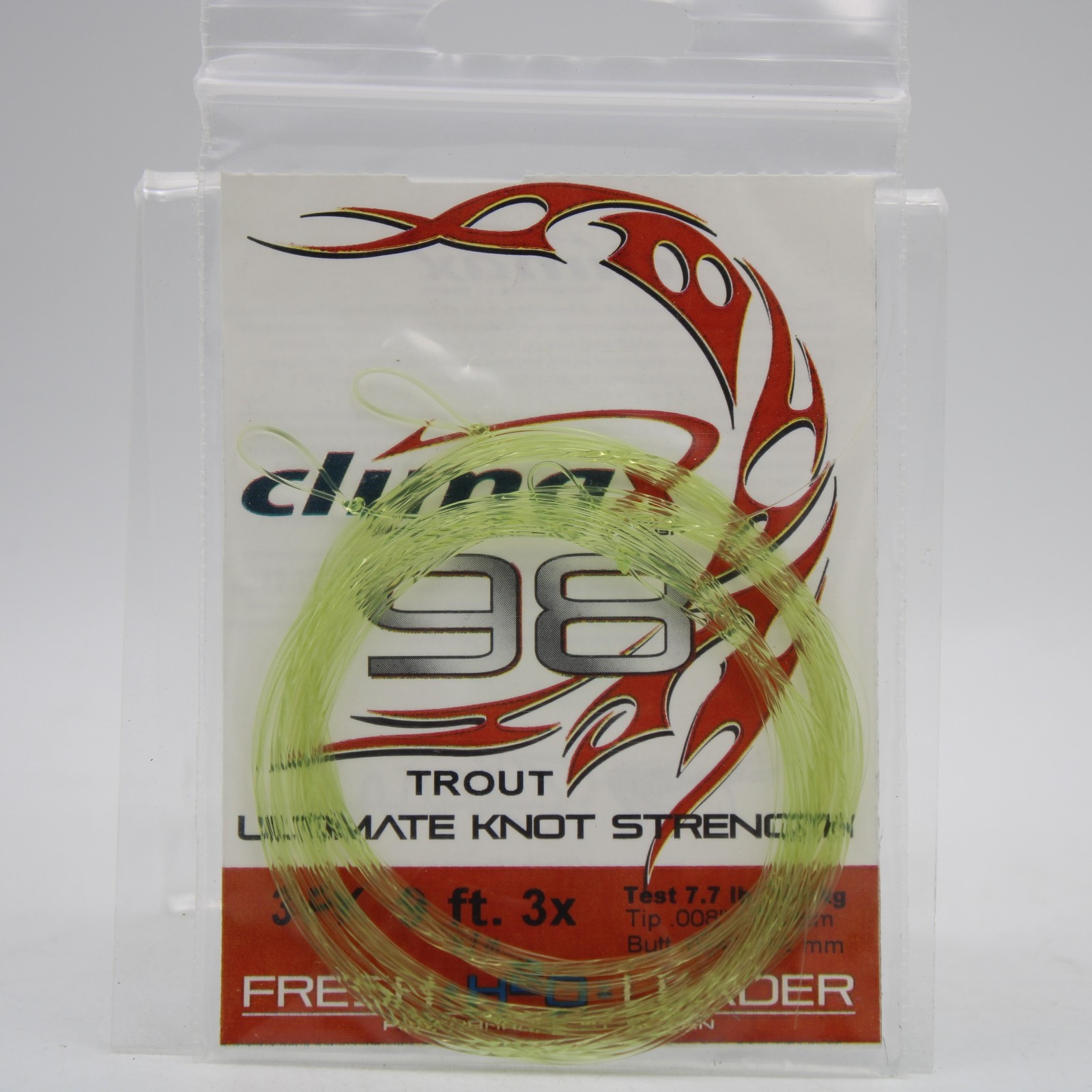 Climax Trout Fresh Water Leader Fly Fishing Tippet 3 Pack 290471 9ft 3X