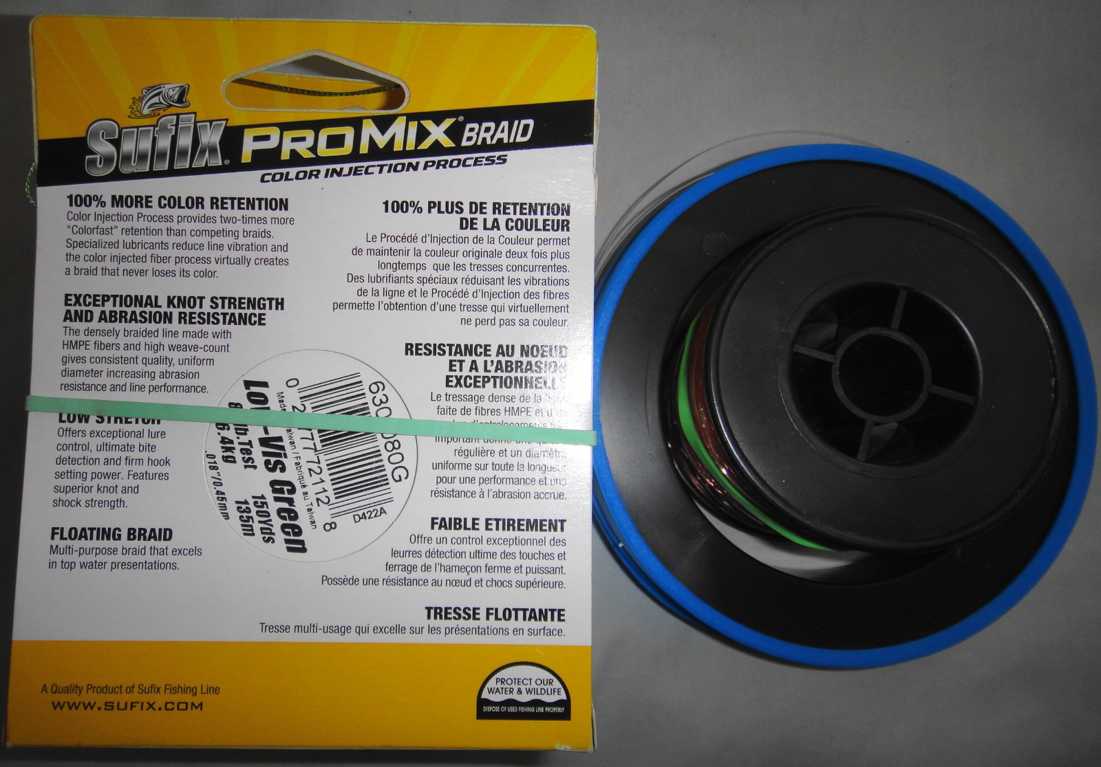 Ande Premium 60 Lb Spool+40 Lb Leader Material+450 Yards of Suffix Pro Mix Braid