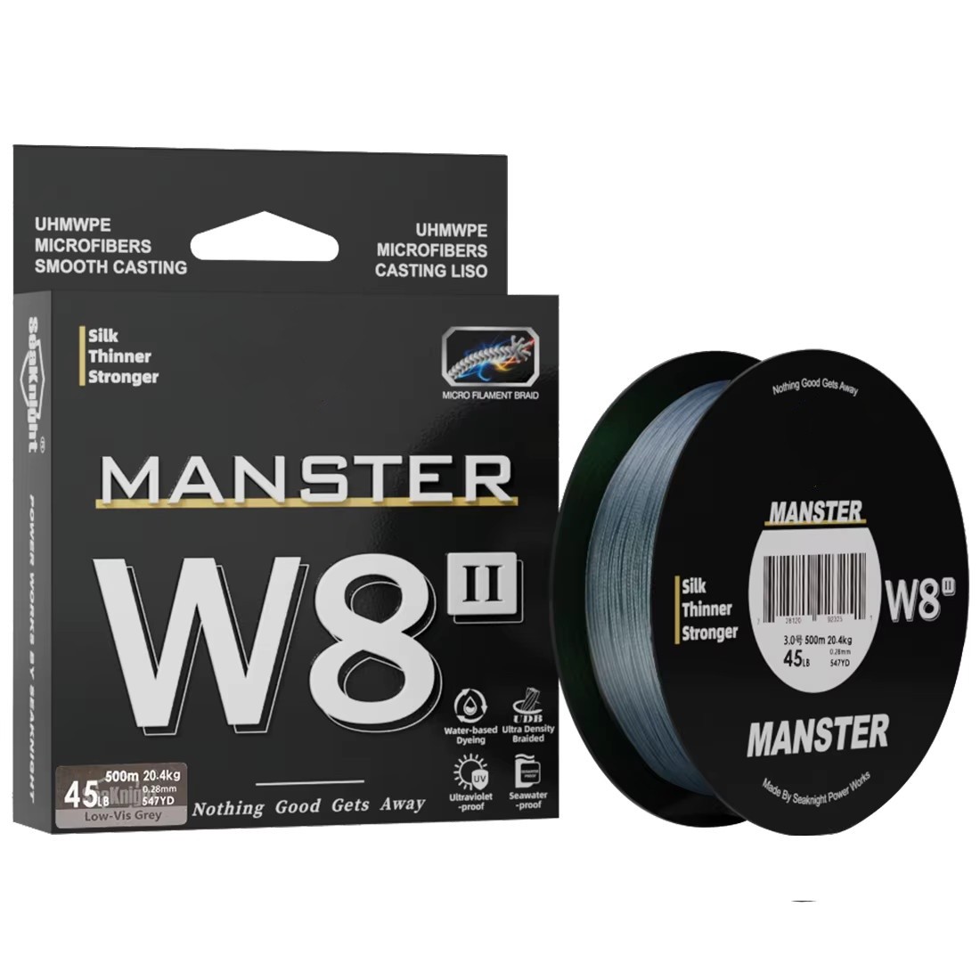 W8 II Series 500M 8 Strands Fishing Line Advanced Braided PE Line anti-UV