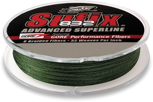3 Spools of Sufix 832 Advanced Superline Braid 40lb, 150yd spools (450yds total)